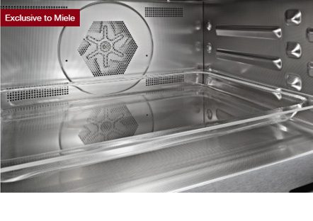 Stainless steel oven compartment with PerfectClean